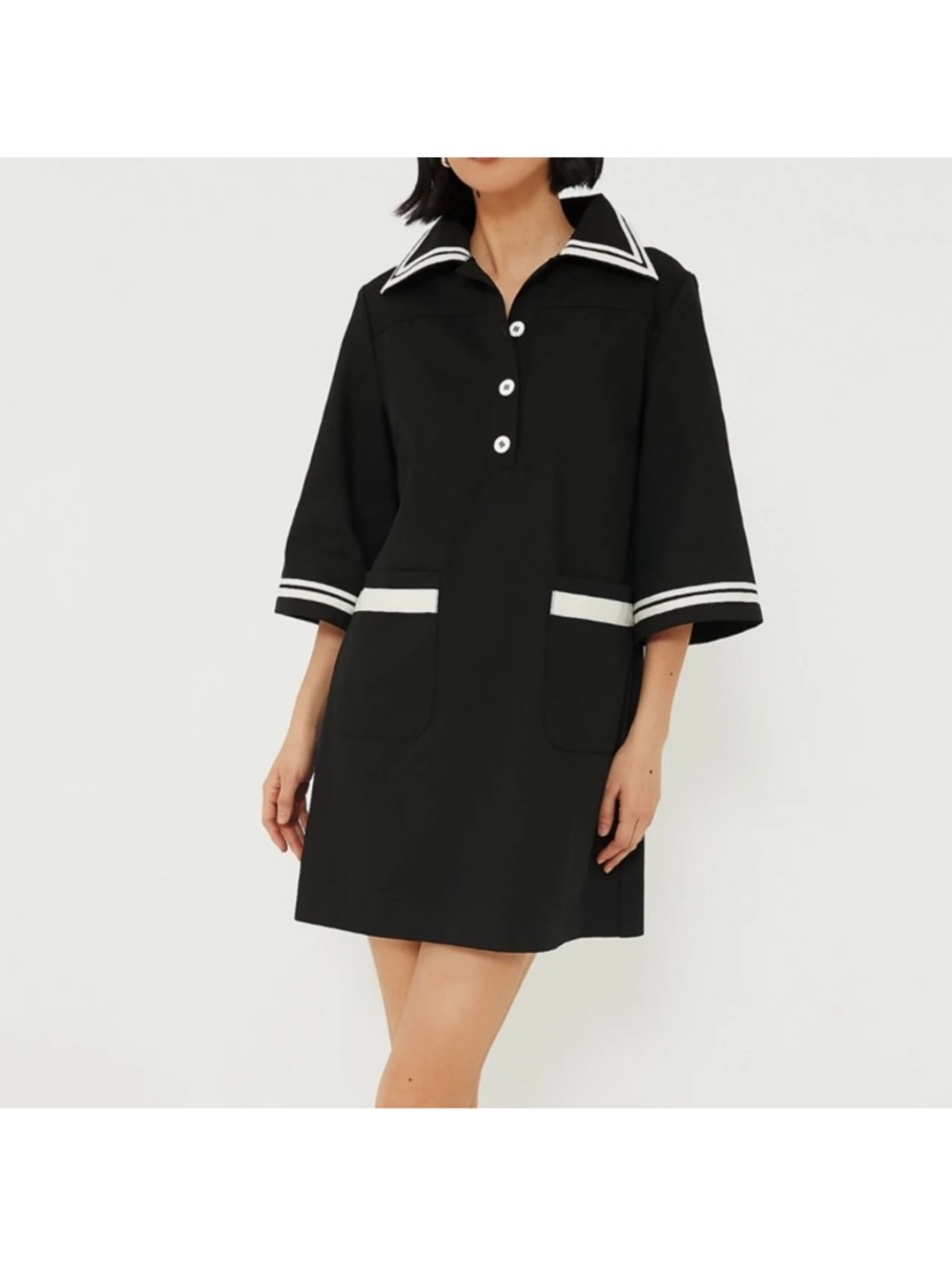 Black and Ivory Hart Shirt Dress.